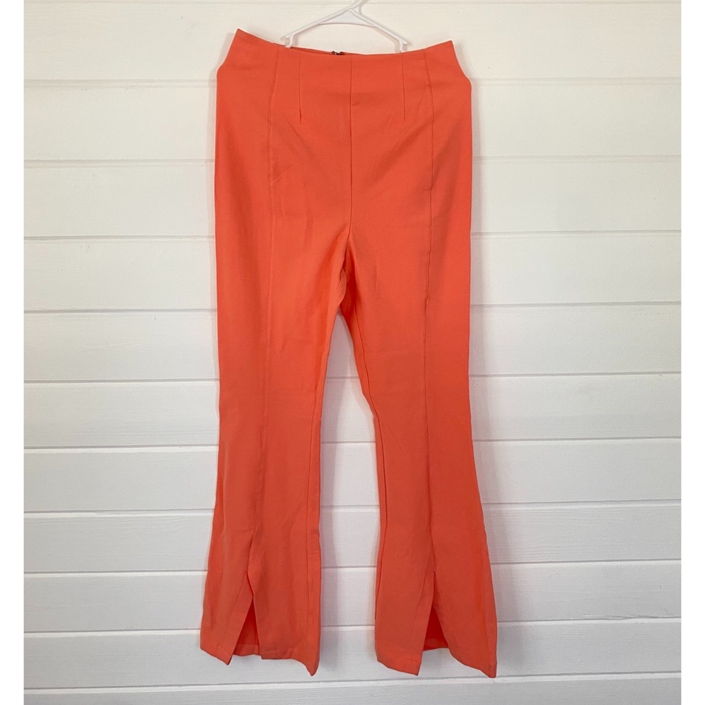 Free people coral real deal flare slit pants - Picture 4 of 9